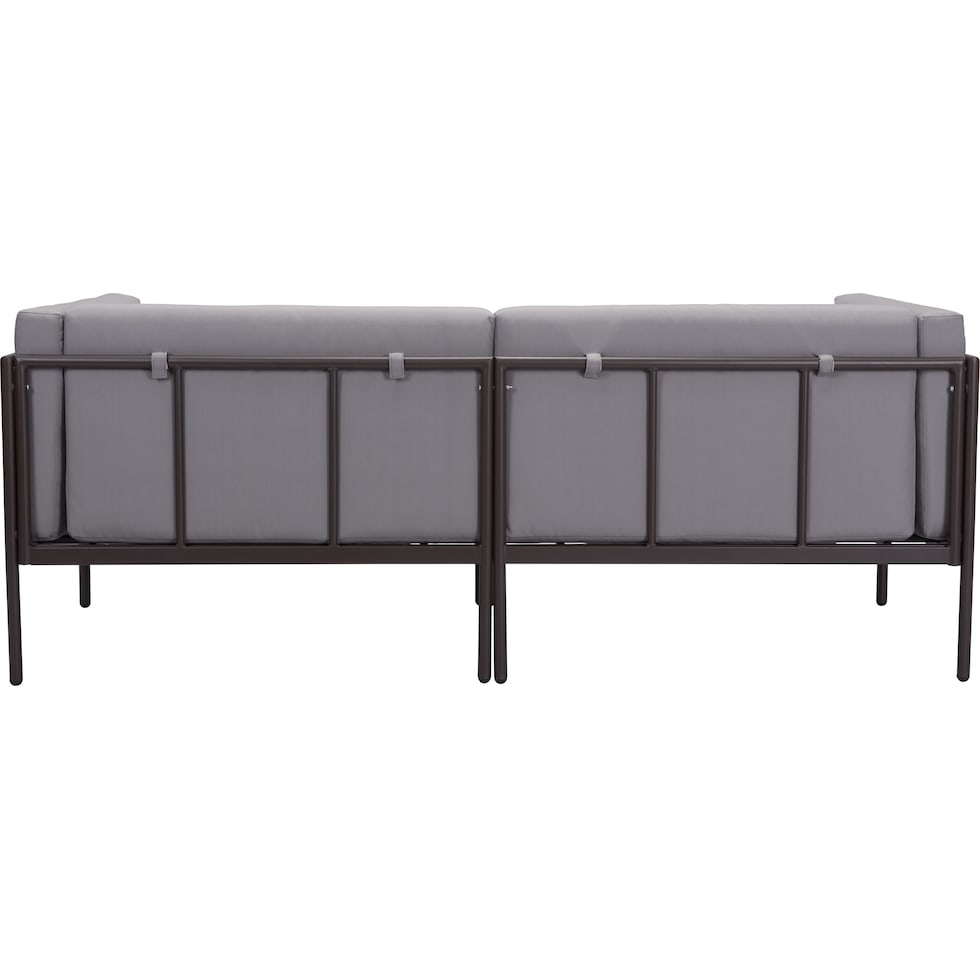 skyline dark brown outdoor sofa   
