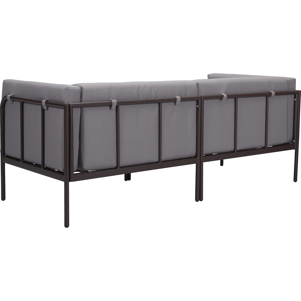 skyline dark brown outdoor sofa   