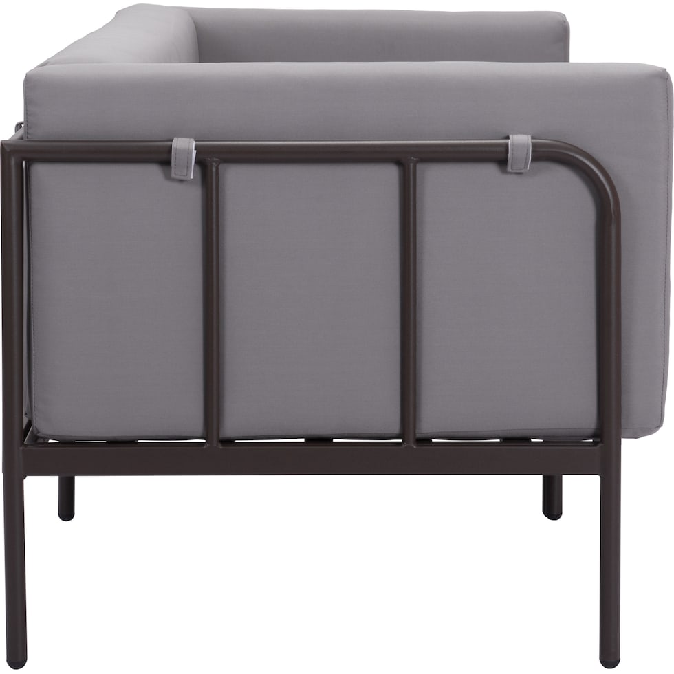 skyline dark brown outdoor sofa   