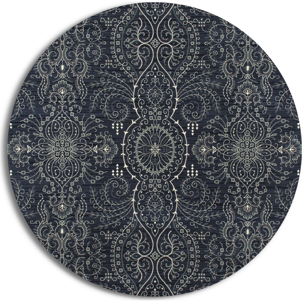 sleek blue rug   