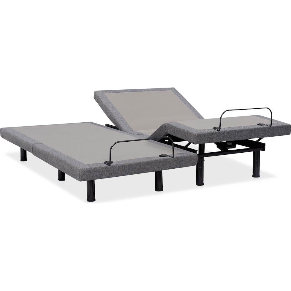 sleepfunction  gray king adjustable foundation   