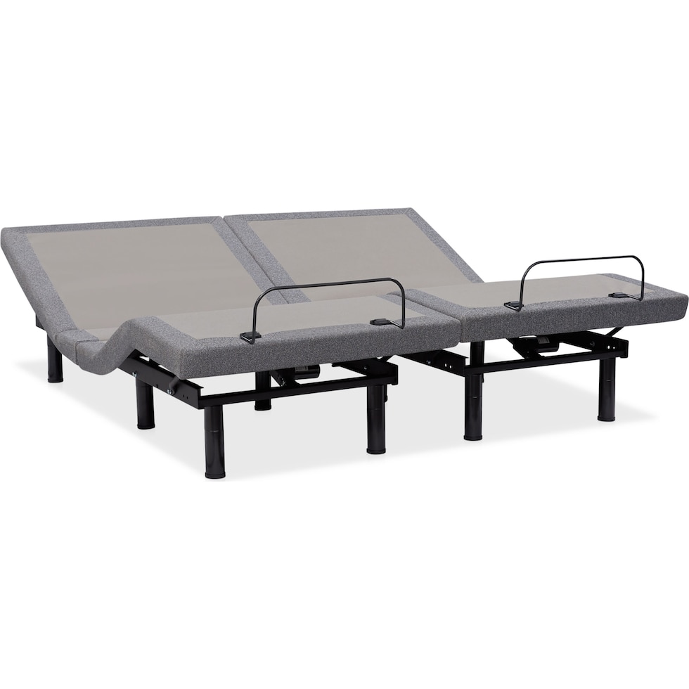 sleepfunction  gray king adjustable foundation   