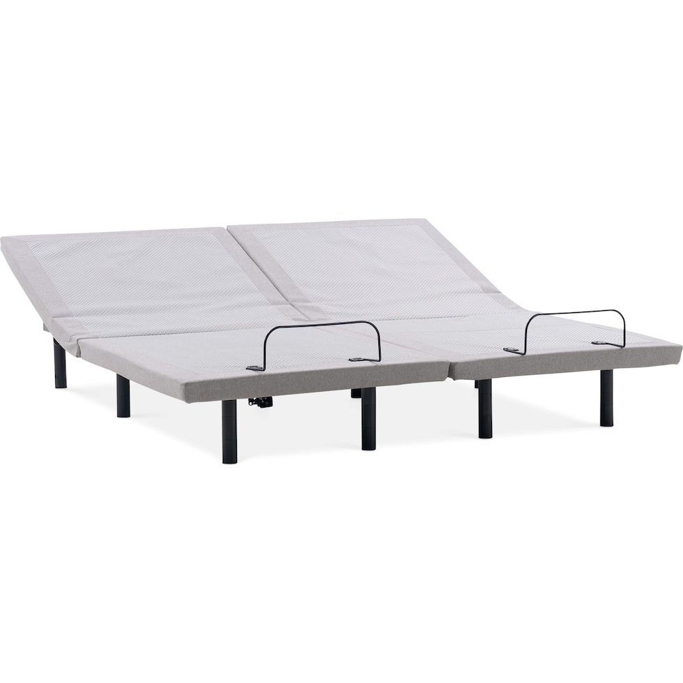 sleeptech gray split king adjustable foundation   