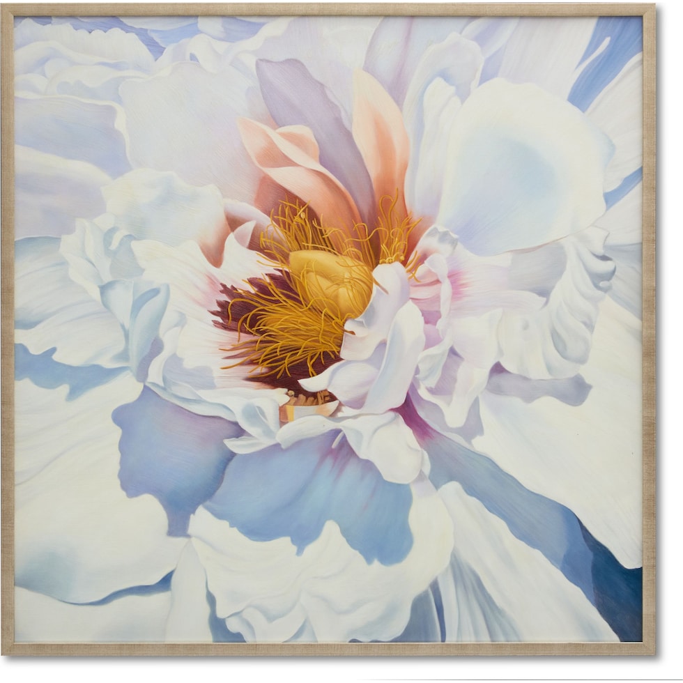 snow flower white wall art   