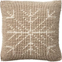 snowflake neutral accent pillow   