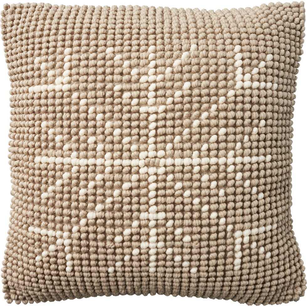 snowflake neutral accent pillow   