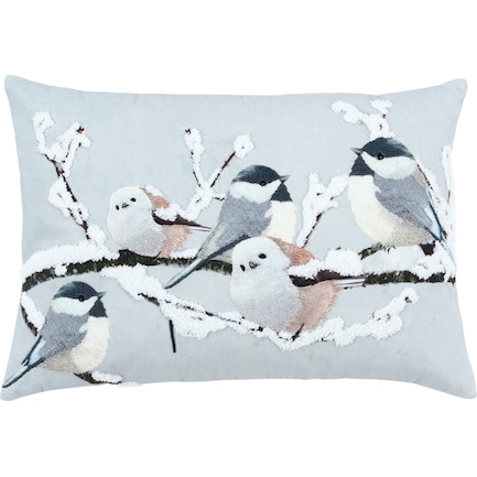 Snowy Birds 14" X 20" Pillow