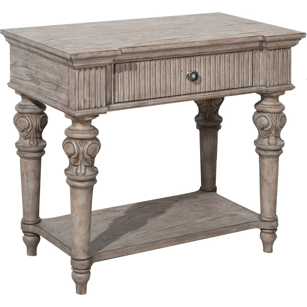 sofia light brown nightstand   