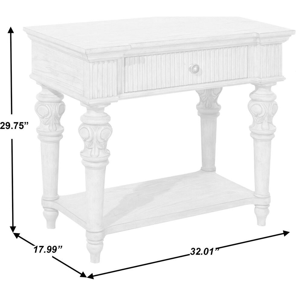 sofia light brown nightstand   
