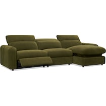 soho green sectional   