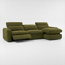 soho green sectional   