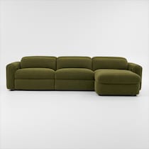 soho green sectional   