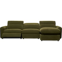 soho green sectional   