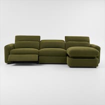soho green sectional   