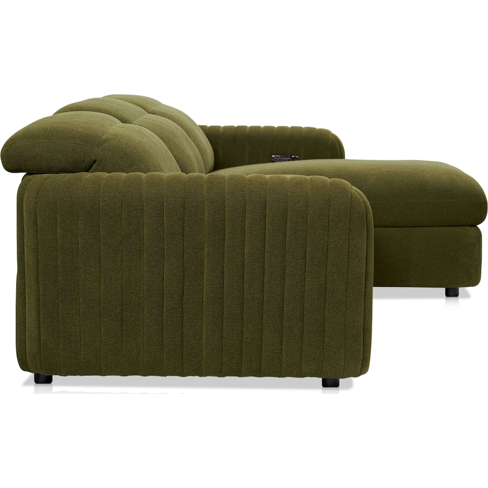 soho green sectional   