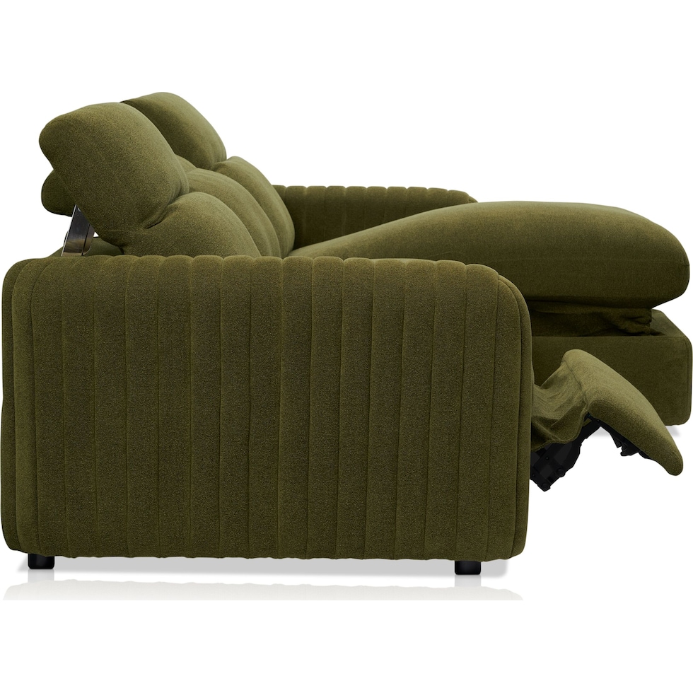 soho green sectional   