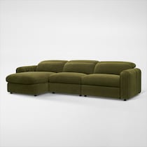 soho green sectional   