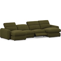 soho green sectional   