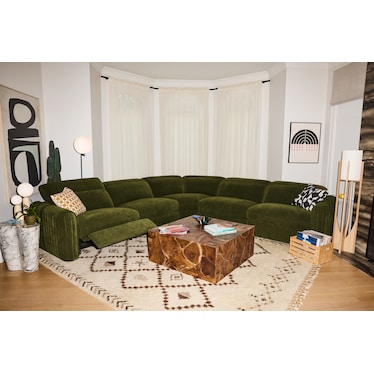 Soho Dual-Power Reclining 5-Piece Sectional