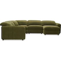 soho green sectional   