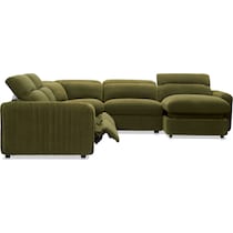 soho green sectional   