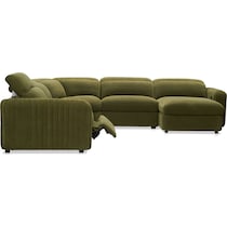 soho green sectional   