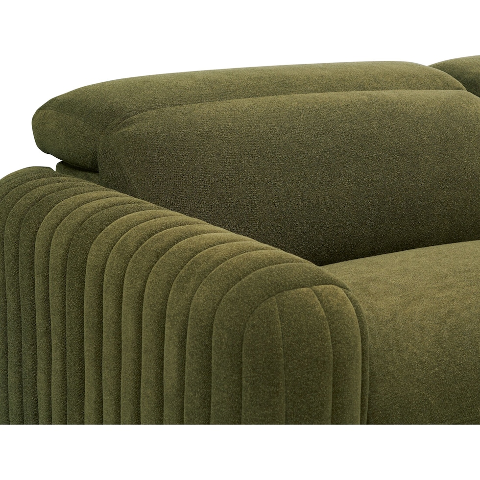 soho green sectional   