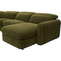 soho green sectional   