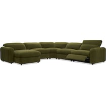 soho green sectional   