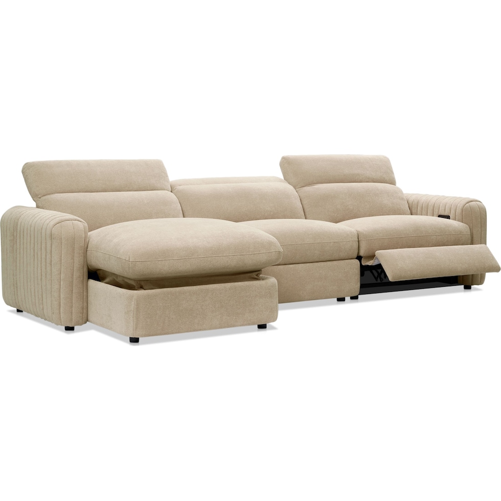 soho light brown sectional   