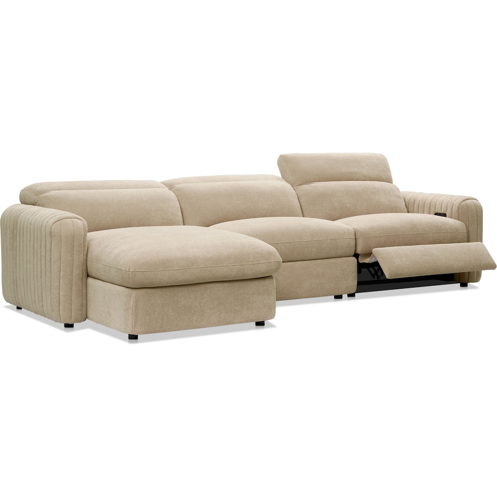 soho light brown sectional   