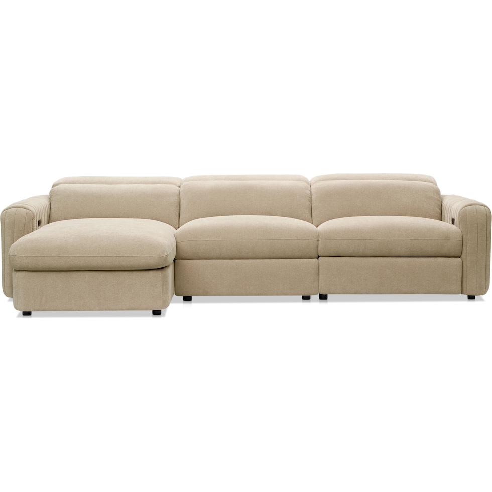 soho light brown sectional   