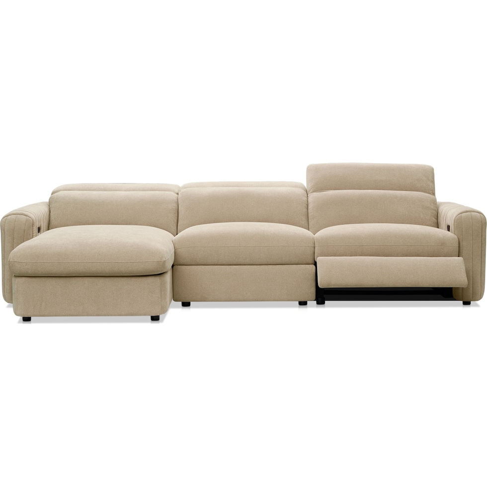 soho light brown sectional   