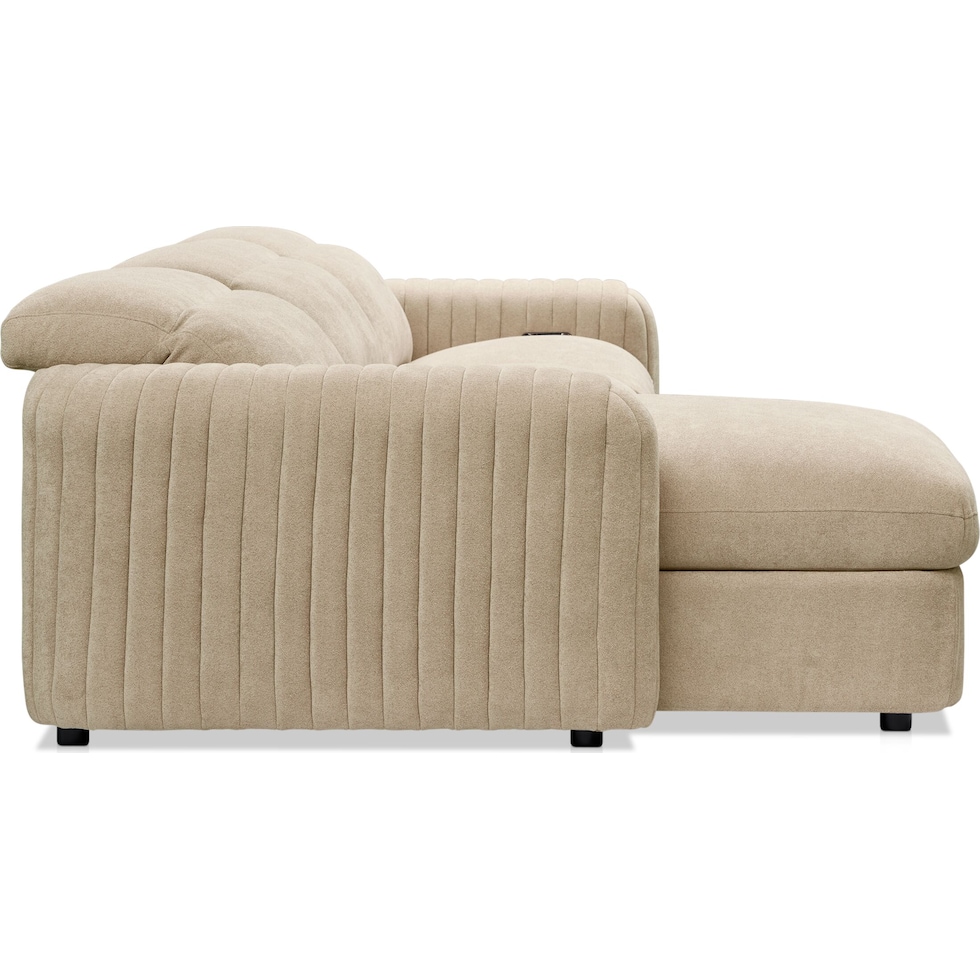 soho light brown sectional   