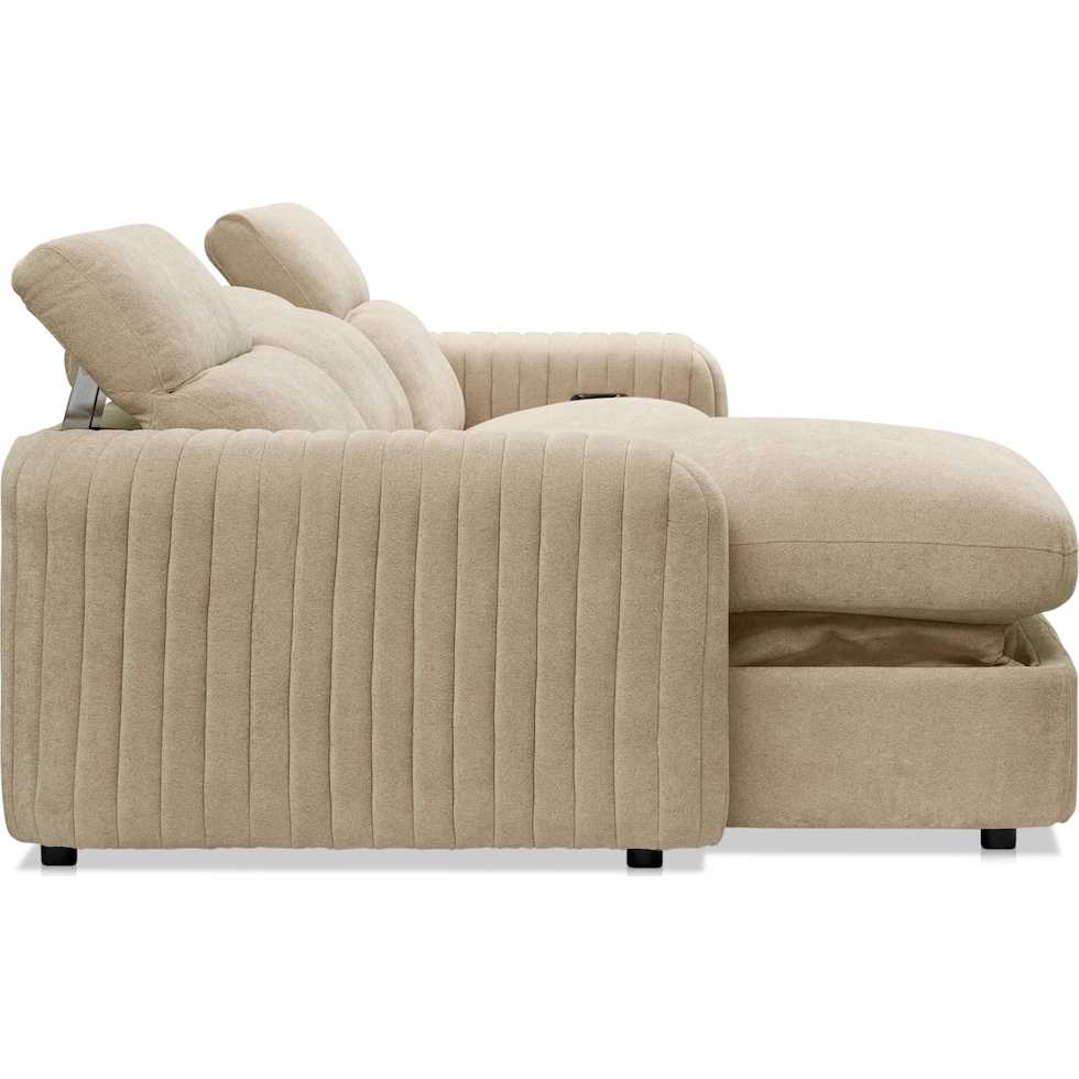 soho light brown sectional   