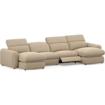 soho light brown sectional   