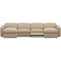 soho light brown sectional   