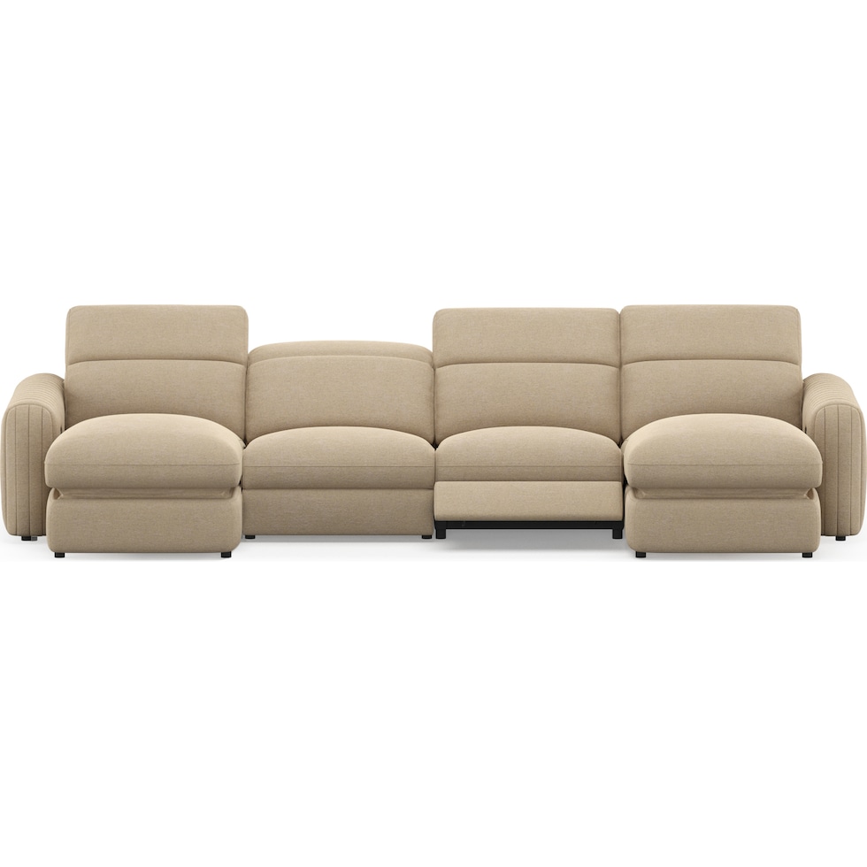 soho light brown sectional   