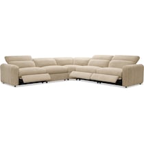 soho light brown sectional   