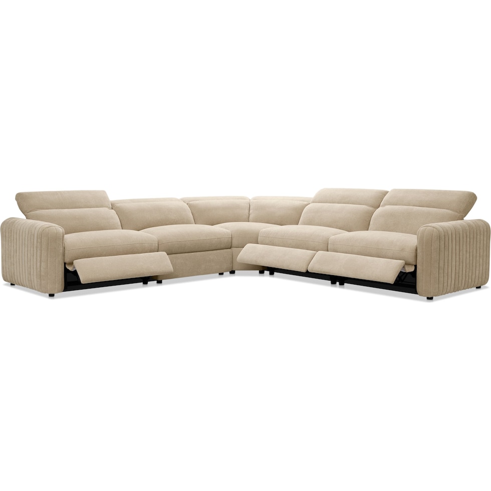 soho light brown sectional   