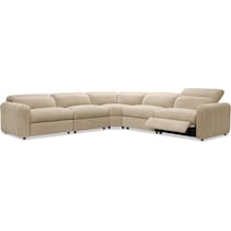 soho light brown sectional   