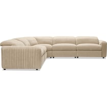 soho light brown sectional   