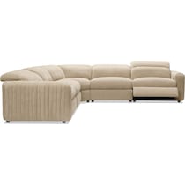 soho light brown sectional   