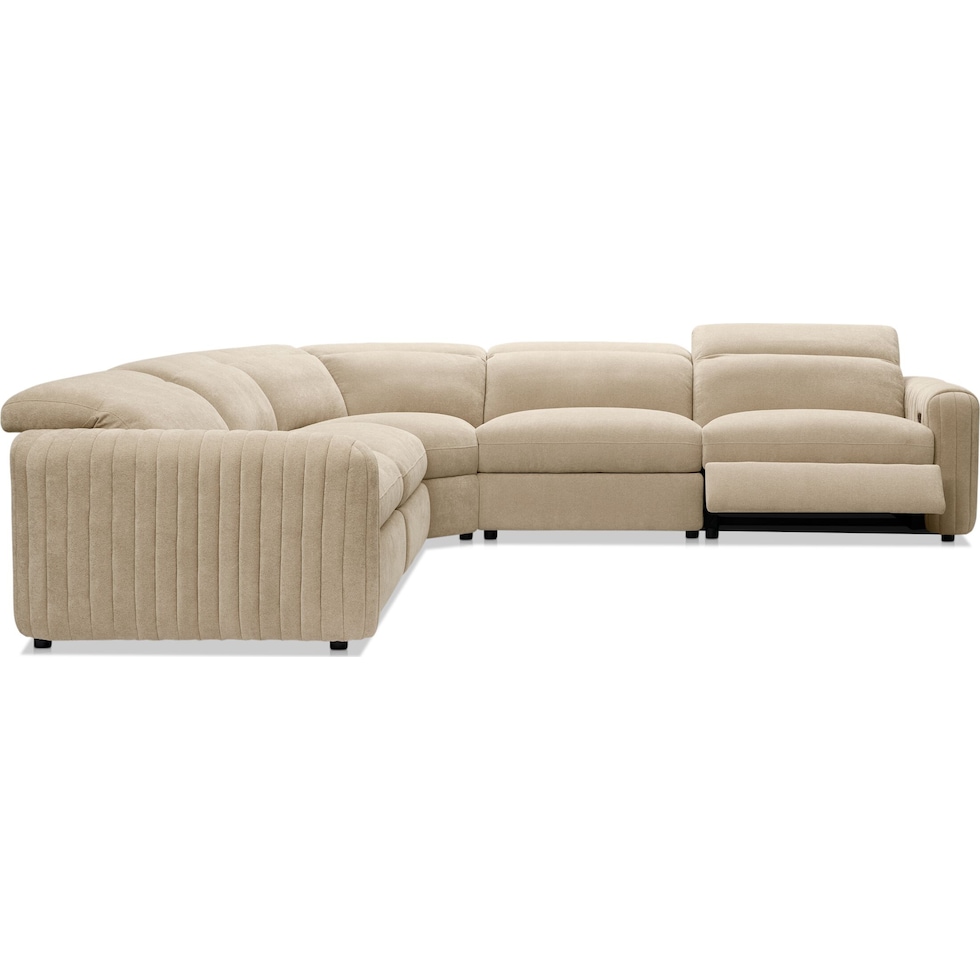 soho light brown sectional   