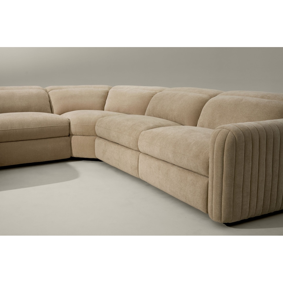 soho light brown sectional   