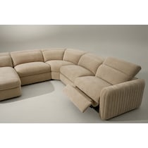 soho light brown sectional   