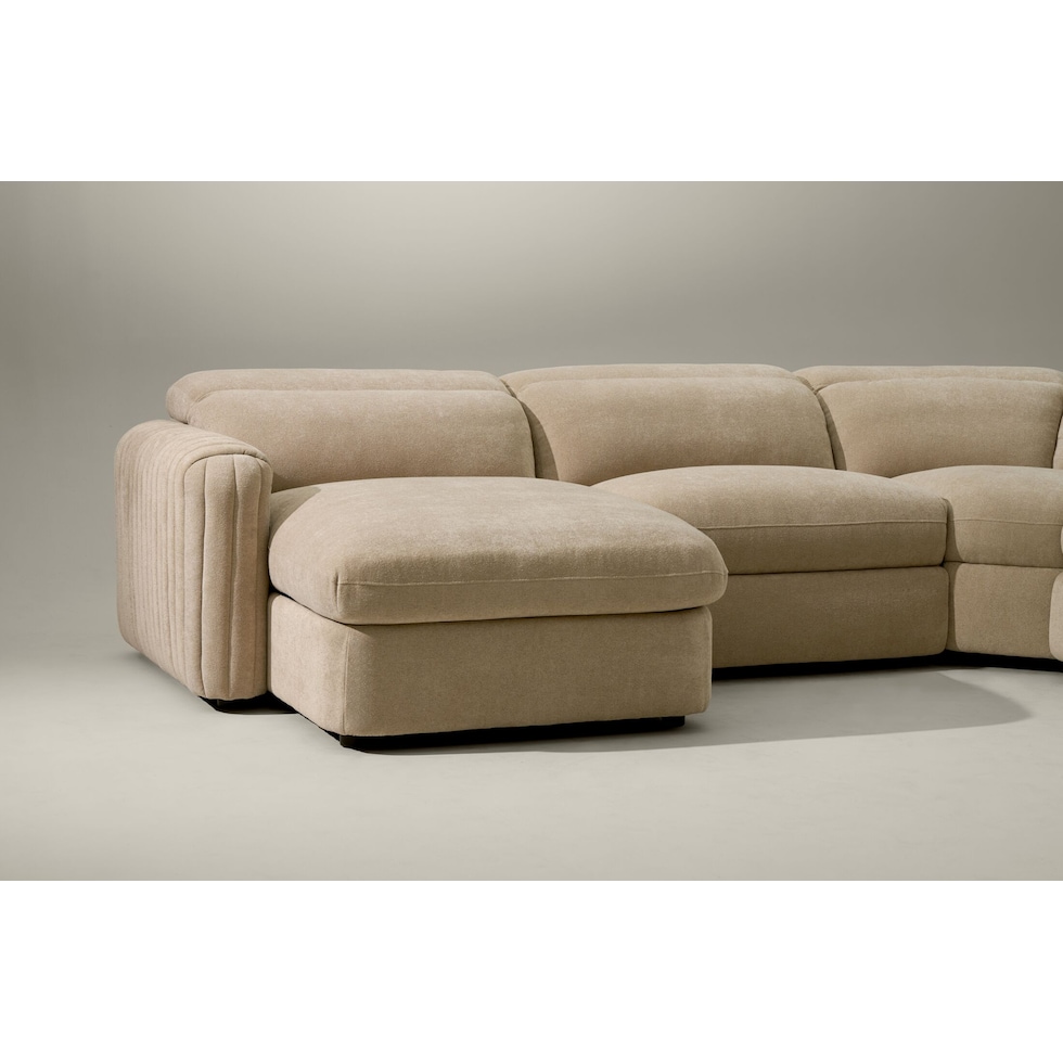 soho light brown sectional   