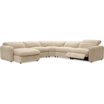 soho light brown sectional   