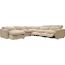 soho light brown sectional   