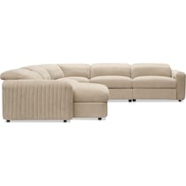 soho light brown sectional   